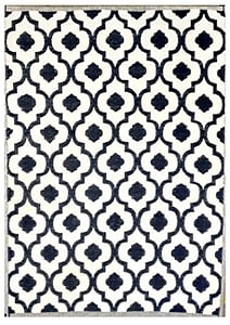 cute navy outdoor rugs with trellis pattern