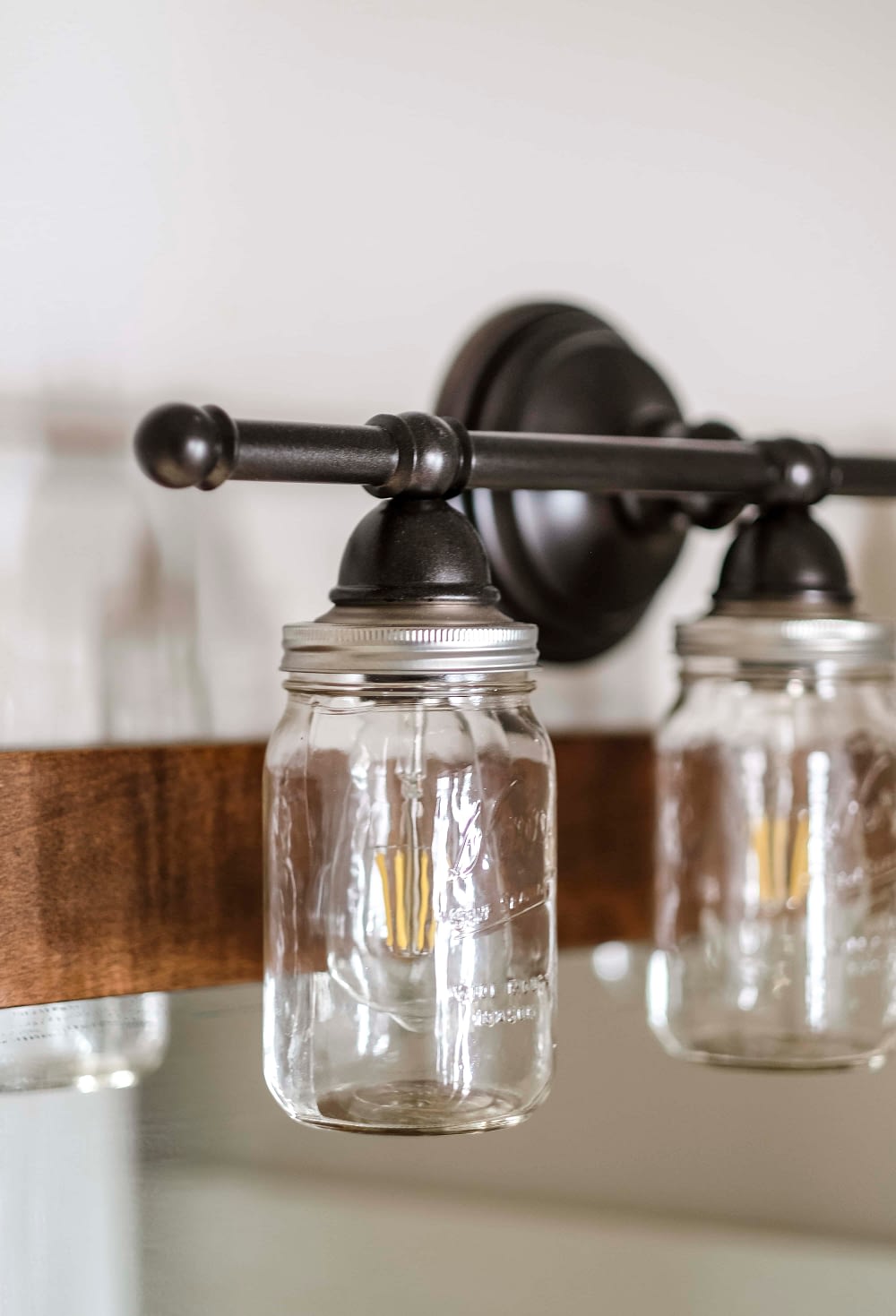 DIY mason jar light fixture