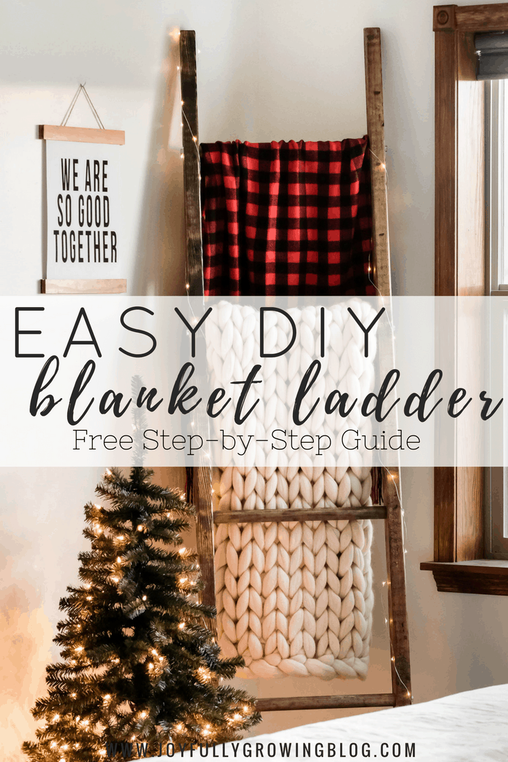 DIY Blanket Ladder + How to Decorate It for the Holidays