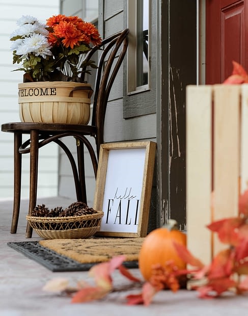 Fall Front Porch on a Budget