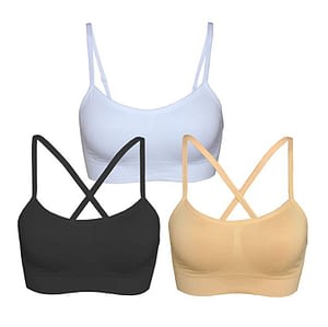 Three pack of comfortable sports bras for first trimester must haves