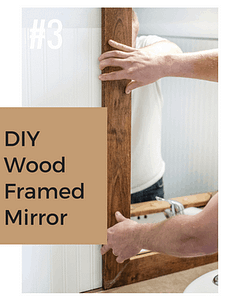 DIY Wood Framed Bathroom Mirror