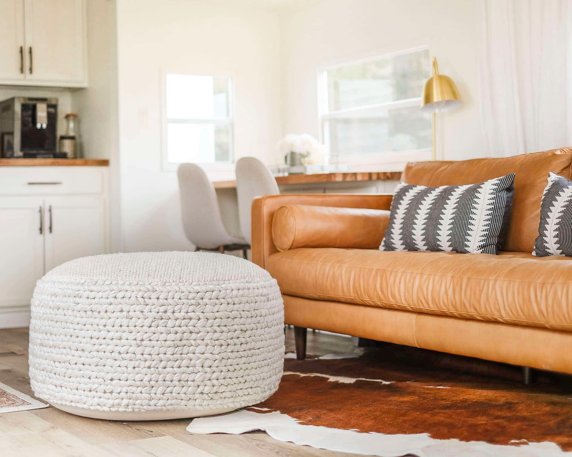 Why You Need A Pouf For Your Living Room + How to Style It 3 Ways