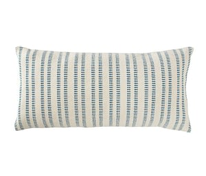 coastal style lumbar pillow with stripes